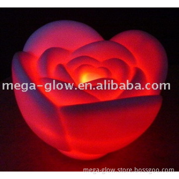LED floating flashing Rose mood light, LED rose spa light